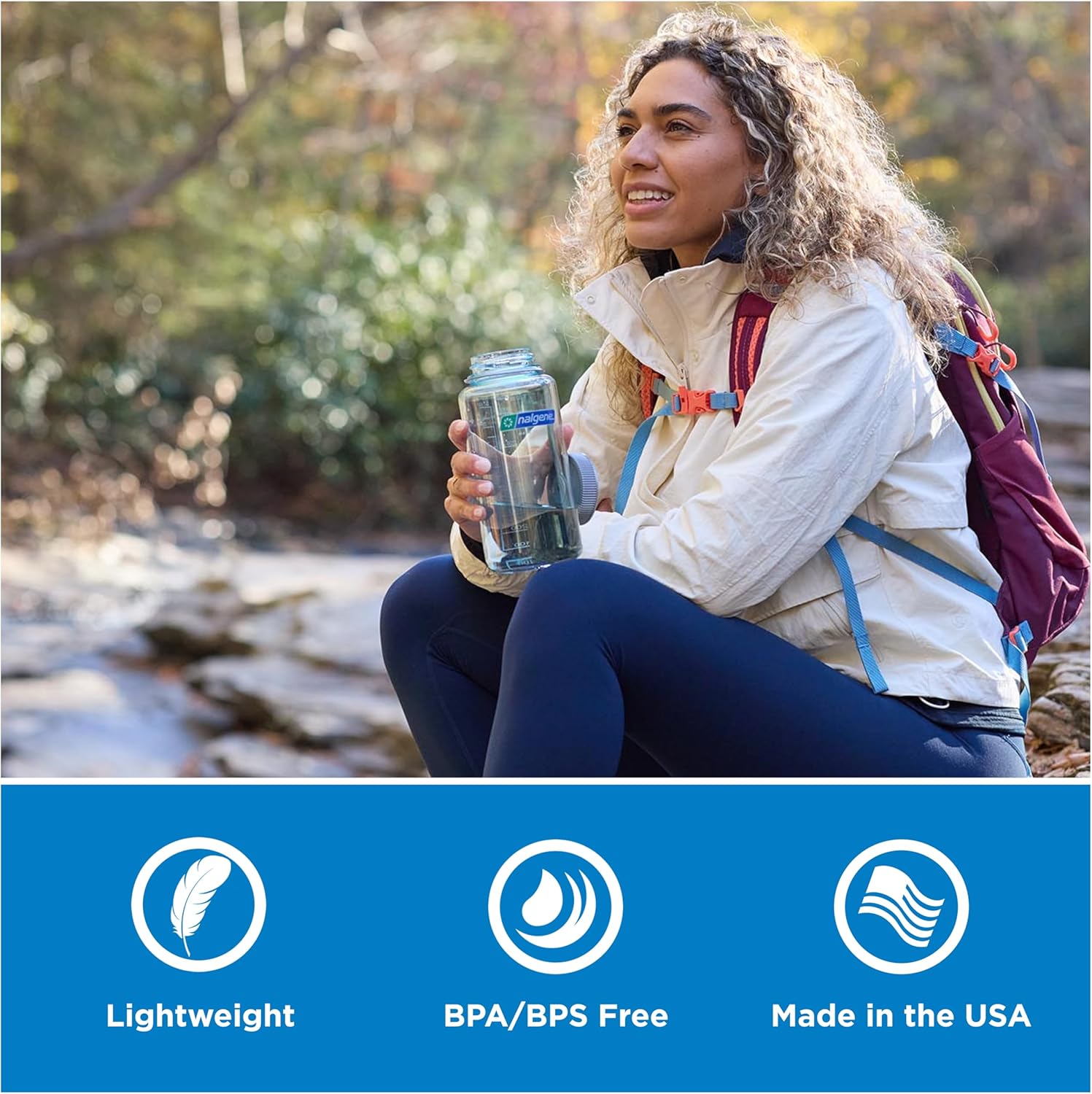 Nalgene HDPE Wide Mouth 32 oz BPA-Free Water Bottle - Image 4