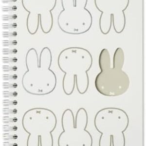 B6 Cute Lined Ruled Spiral Notebook 7.2 x 5.1 Inches, About 80 Sheets (White)