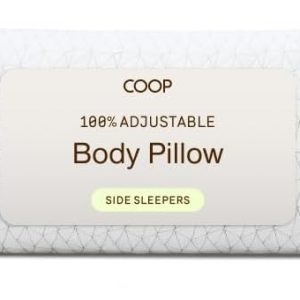 Coop Home Goods Original Adjustable Body Pillow, 20×54 Long Pillow for Back, Shoulder, Hip and Knee Support, Side Sleeper Body Pillows for Adults with Memory Foam & Washable Cover