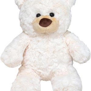 10inch Teddy Bear Stuffed Animal, Soft Teddy Bear Plushie Toys, Birthday Christmas Valentine’s Day Gifts for Kid Boys Girls (White)