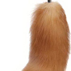 Fluffy Therian fox Tail Keychain – Soft Fur, Realistic Colors, Durable, Perfect for Cosplay, Renaissance Fairs