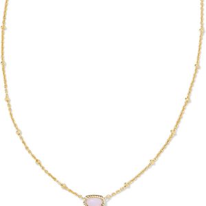Kendra Scott Mini Elisa 14k Gold-Plated Satellite Short Pendant Necklace, Fashion Jewelry for Women