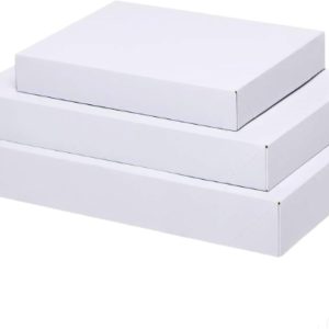 All Day Gifts 12-Pack White Gift Boxes with Lids – Multi-Pack Gift Wrap Boxes for Clothes, Apparel, Christmas and Birthdays, Assorted Sizes