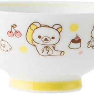 アサヒ興洋 Asahikoyo Rilakkuma Rice Bowl, White, Diameter 4.2 x Height 2.1 inches (10.7 x 5.3 cm), Hard to Stick Rice, Made in Japan