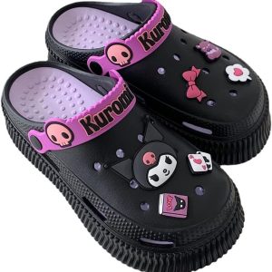 CEINOM Cute Cartoon Slippers Kuromi Kawaii Slippers for Women Cloud Slides indoor Outdoor Soft Comfy Anti-Slip garden Shoes