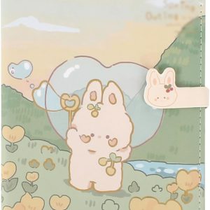Cute Cartoon PU Leather Notebook Kawaii Journal Notebook Japanese Sketchbook A5 Diary Notepad Travel Notebook