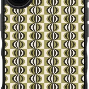 Smartish® iPhone 17 MagSafe Case – Gripmunk [Slim + Protective] – Electric Olive – Psychedelic Wavy Circle Pattern – Retro Groovy Olive – Vintage Abstract – Groovy Aesthetic – Fits Apple iPhone 17
