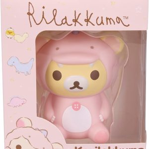 San-X Original Rilakkuma Plays with Dino Vinyl Figurine Toy – 3″ Korilakkuma