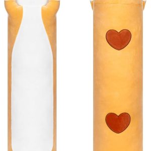 Mewaii Long Cat Plush Kawaii Kids Plush Toy Pillows, Cute Cat Stuffed Animals Soft Plushies, Kitten Big Plush Toys Throw Body Pillow Doll Gift for Girls Boys (Brown Cat Body Pillow 20 Inch)