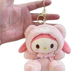 Cartoon Bag Charms Cute Plush Keychain for Women Girls, 5″ Soft Backpack Key Chain Cute Stuffed Animals Bag Keychain