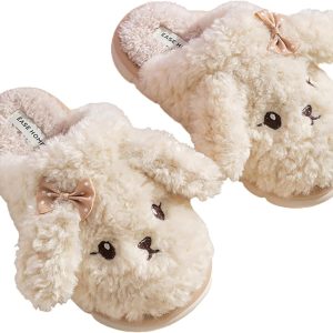 Thick Bottom Fluffy, Women’s Winter, Autumn Couple Slippers – Cute indoor animal slippers with PVC sole and plush upper. Keep your feet warm and cozy!