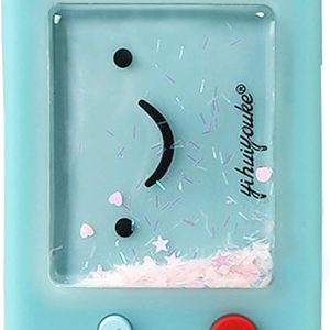 UnnFiko Squishy 3D Cartoon Game Shape Case Compatible with iPhone, Creative Liquid Stars Funny Play Case Soft Rubber Protective Cover (Blue, iPhone 13)