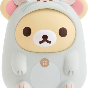 San-X Original Rilakkuma Animal Costume Series Vinyl Figurine Toy – 3″ Chinchilla Korilakkuma