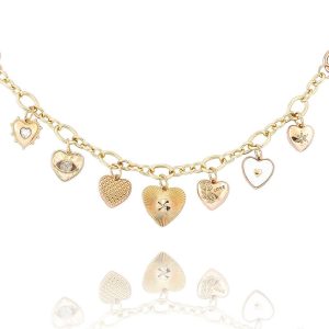FunBoat Heart Charm Bag Accessory – Elegant Multi-Heart Pendant Chain Decoration – Romantic Gift for Women & Loved Ones