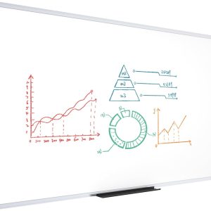 VIZ-PRO Dry Erase Board/Magnetic Whiteboard, 72 x 48 Inches, Large Wall Mounted Board for School Office and Home 6′ x 4′