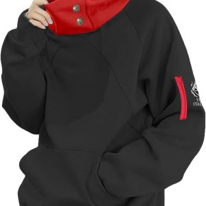 Unisex Anime Hoodie Cosplay Costume Men Black 3D Novelty Hooded Sweatshirt Pullover Jacket Outerwear Coat for Women