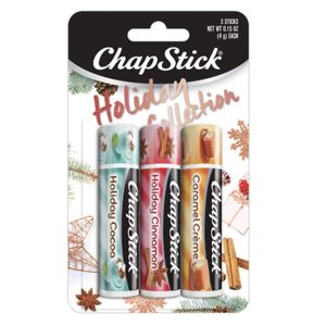 Chapstick Holiday Collection 2017, Pack of 3, Holiday Cinnamon, Caramel Creme & Holiday Cocoa, 0.15 Oz Ea