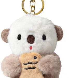 Otter Keychain, Bag Charm Plush Pendant for Women Teens with Handbags Backpacks Car Key Exquisite Birthday Gift