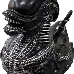Resin Alien Duck, Unique Gothic Gifts & Collectibles, Dark Resin Duck Rubber Novelty Ornament Decorative Duck Figurine for Desktop Home Office Halloween Decor (B)