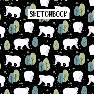 Polar Bear Sketchbook: Polar Bear animals Lover Sketchbook For Men, Women, Girls, and Kids Sketch Drawing Book – 8.5 x 11 Inches – 100 Pages