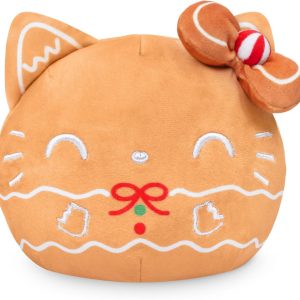TeeTurtle Reversible Sanrio Hello Kitty Plushie 4-Inch Gingerbread Two-Sided Flip Plush Toy with Embroidered Details Cute Mini Collectible Plush for Kids, Teens, and Adults