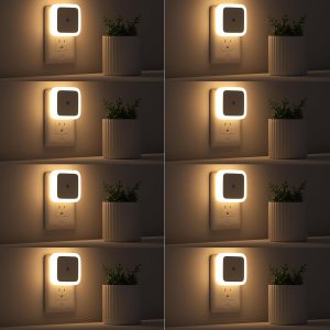 Sujeet Night Light, Night Lights Plug into Wall 8-Pack, Nightlight Plug in Night Light, Dusk to Dawn Night Lamp Led (Warm White)