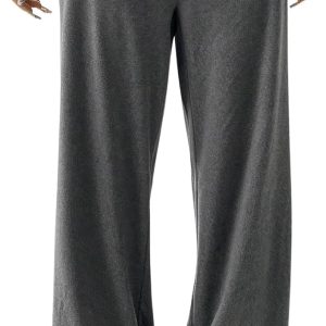 SOLY HUX Women’s Drawstring Sweatpants Low Rise Baggy Wide Leg Pants with Pockets