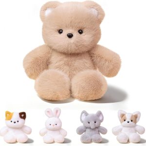 Bear Stuffed Animal – 16 Inch Cute Plushies Huggable Brown Bear Plush Toys Birthday Gift for Girls Boys Kids