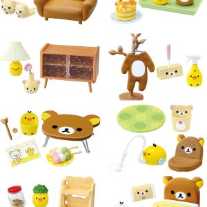 Rement San-x RILAKKUMA – 1 Box (H x W x D): 4.5 x 2.8 x 2.0 inches (115 x 70 x 50 mm), PVC