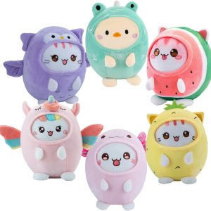 AIXINI Soft Huggable Cat Plush Pillow – Adorable Stuffed Animal for Cuddling, Comfort Gift for All Ages, Ultra Soft Filling, Fluffs Up Easily (8-in-1, Medium Size)