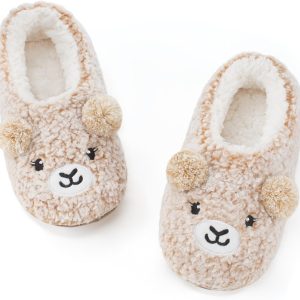 Cozylook Cute Animal Slippers Soft Sole Fuzzy Warm Indoor Non Slip Grip Slipper Socks Funny Animal Designs