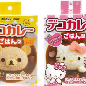 OSK Mold Set for Rice Decoration for Kids, Rilakkuma and Hello Kitty Rice Decoration Set, BPA Free (Rice Mold Set)