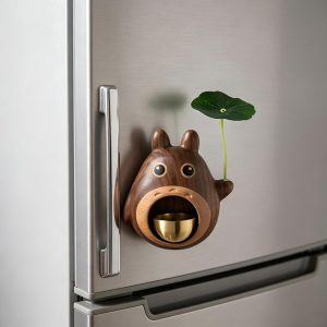 shop keepers bell for door opening,Premium Magnetic Door Chime with Adhesive Backing for Business Entry, Home Doors, and Storefronts (E) cat door chime（Black walnut）