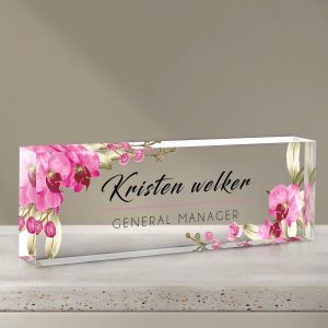 Gowelly Desk Name Plate Personalized, Custom Name Plate for Desk, Personalized Christmas Gifts for Coworkers Desk Decor, Appreciation Office Gifts for Employees, Teacher, Nurse, Social Worker