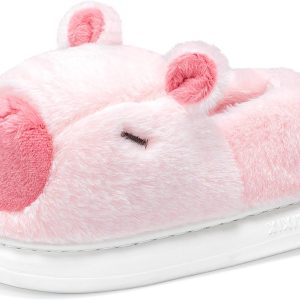 Capybara Slippers for Women Men,Cute Fluffy Animal Slippers,Warm Winter Wear Home Cozy Furry Soft Indoor Kawaii Shoes