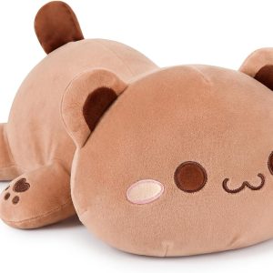 Onsoyours Cute Bear Plush Toy Stuffed Animal Bear Soft Anime Plush Pillow for Kids (Brown Bear, 12″)