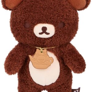 San-X Original Rilakkuma Floral Tea Time Plush – 8″ Rilakkuma Black Tea