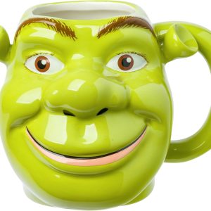 Silver Buffalo Shrek 3D Sculpted Ceramic Mug, 20 Ounces