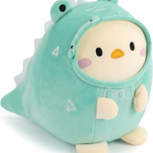 AIXINI Soft Huggable Cat Plush Pillow – Adorable Stuffed Animal for Cuddling, Comfort Gift for All Ages, Ultra Soft Filling, Fluffs Up Easily (Chick, Medium Size)