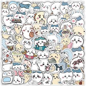 60pcs Kawaii Chiikawa Stickers for Kids Travel Case,Cute Japanese Cartoon Vinyl Stickers Funny Trendy Waterproof Decals for Teens Water Bottle Phone Journal Guitar Skateboard