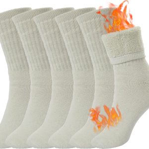 BomKinta Wool Hiking Socks Women – Merino Thick Warm Thermal Boot Socks – Winter Cozy Crew Sock Gifts Size 5-11