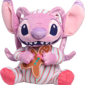 Disney Stitch 10-inch Holiday Feature Plush Angel Stuffed Animal with Music and Motion, Soft Cuddly Material, Toy for Fans, Girls, Kids, Ages 3 and Up by Just Play