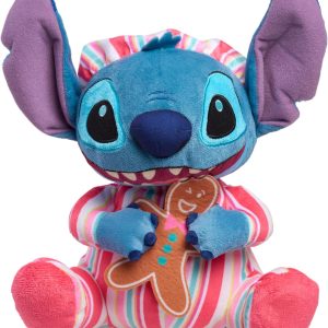 Disney Stitch 10-inch Holiday Feature Plush Stitch Stuffed Animal with Music and Motion, Soft Cuddly Material, Toy for Fans, Girls, Boys, Kids, Ages 3 and Up by Just Play