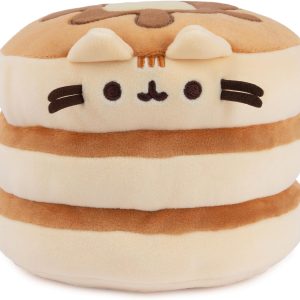 GUND Pusheen the Cat Pancake Squisheen Plush, Squishy Toy Stuffed Animal for Ages 8 and Up, Brown, 6”