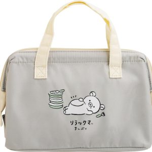 San-X Rilakkuma “Rilakku” Gusset-shaped Lunch Bag CA79501 H6.3 x W8.7 x D4.5 inches (160 x 220 x 115 mm)
