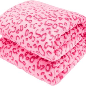 Pink Throw Blanket for Girls, Warm Soft Fuzzy Cute Small Fleece Toddler Throw Blanket for Lap Nap Daycare, Pink Gifts for Girls Women, Home Room Decor, 40×50 Inches
