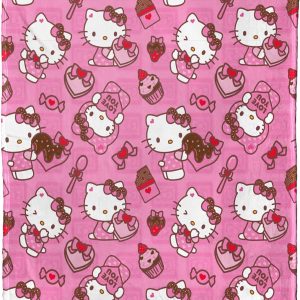 Northwest Hello Kitty Silk Touch Throw Blanket, 50″ x 70″, Love You Much