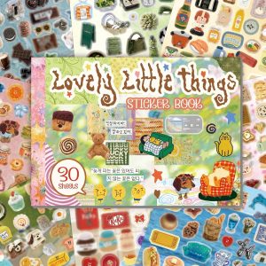 1234 Pcs Japanese Sticker Book -Lovely Little Things 30 Sheets INS Style Cute Cartoon Sticker Book | Kawaii Stickers for Journaling, Scrapbooking, Planners | Waterproof DIY Craft Stickers