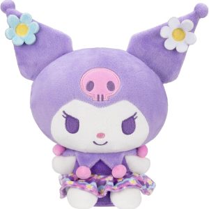 Jazwares Hello Kitty® and Friends – 8-Inch Kuromi™ Pastel Florals Plush – Officially Licensed Sanrio® Product from Ages 6+