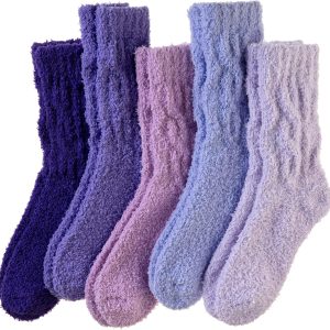WEVIAS Womens Fuzzy Socks Slipper Fluffy Comfy Cozy Winter Soft Warm Fleece Cabin Plush Sleep Socks